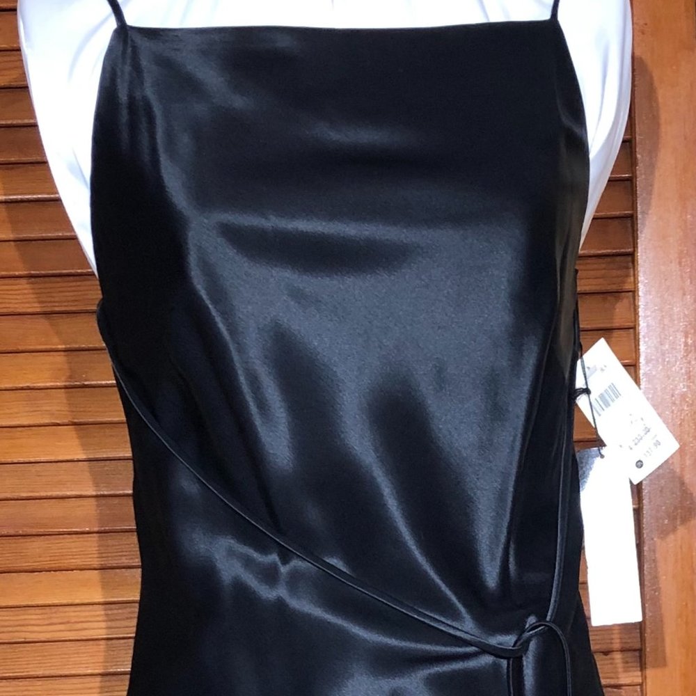 NWT* ABS Collection Allen Schwartz~ Size 4~ Solid Black Satin Dress